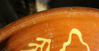 Redware Bowl Slip Decoration French Origin