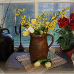 Redware Pitcher with Spring Flowers