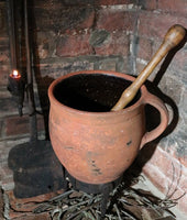 Early Hearth Cooking Pennsylvania Redware Pot