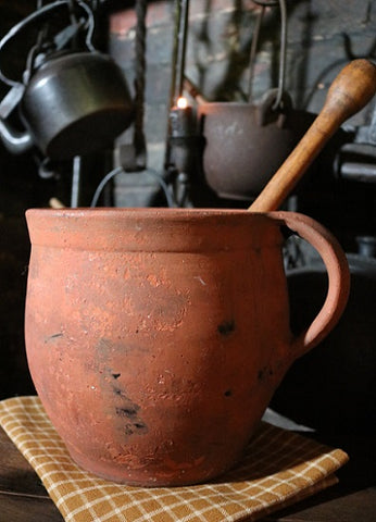 Early Hearth Cooking Pennsylvania Redware Pot
