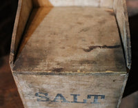 19th Century Hanging Salt Box in Buttermilk Paint