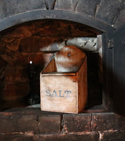 19th Century Hanging Salt Box in Buttermilk Paint
