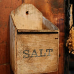 19th Century Hanging Salt Box in Buttermilk Paint