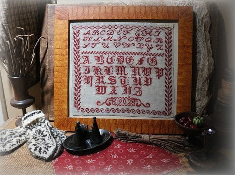 Dutch Marking Sampler Red dated 1902 Sweet
