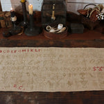 19th Century Italian Catholic Sampler with Hearts