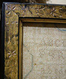 Sampler Signed Mary Hunt Exemplary Carved Frame