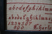 Marking Sampler dated 1853 Signed Knopf Continental