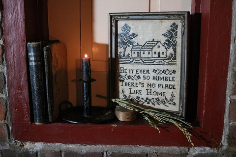 Sampler Endearing Home Saying and Push Up Tole Candlestick