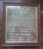 Antique Sampler dated 1839 with Religious Verse