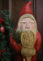 Belsnickel Santa Holding Feather Tree Neat
