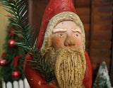 Belsnickel Santa Holding Feather Tree Neat