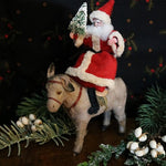 German Donkey with Vintage Santa Christmas Gathering