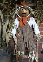 Scarecrow Gourd Primitive Door Hanger Lights Up Neat