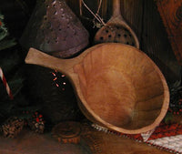 Old Carved Primitive Wooden Scoop Cloved Oranges Christmas Gathering