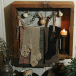 Antique Sieve Childs Stockings Wool Homespun Lit Primitive Gathering