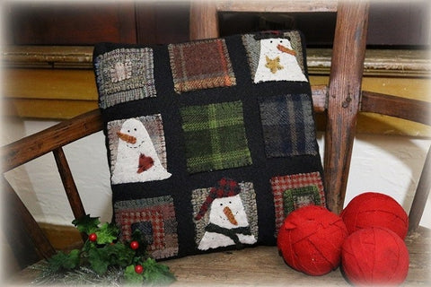 Cozy Snowman Pillow Handcrafted Winter Fun