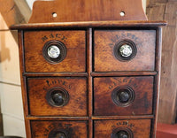 Spice Box Cabinet Eight Drawers All Marked