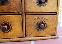 19th Century Spice Cabinet with Lettering