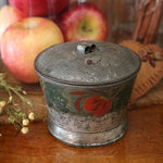 Early Tin Sugar Bowl Tole Painted