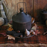 Primitive Old Tin Jug Pie Pan Autumn flavor