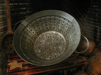 Antique Tin Farmhouse Strainer Primitive Gourds Lit with Fall Flavor Neat