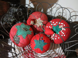 Wire Basket Vintage Tomato Folklore Pincushions