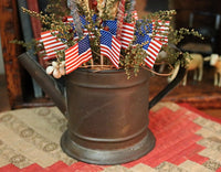 Antique Watering Can and Bowl Patriotic Flavor Cute