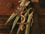 Primitive Whisk Broom Okra Oranges Cinnamon Sticks for Your Pantry