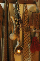 Primitive Gourd with Tea Light and Winter Christmas Greens Fabulous