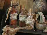 Primitive Witches Apothecary Old Bottles Mortar Pestle Mouse Halloween Fun