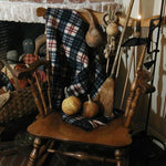 Old Wool Lap Blanket Hand Woven Red White and Blue