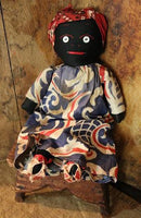 Black Doll with Hand Stitched Features Darling Dress