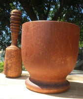 Antique Primitive Mortar and pestle For Your Buttery